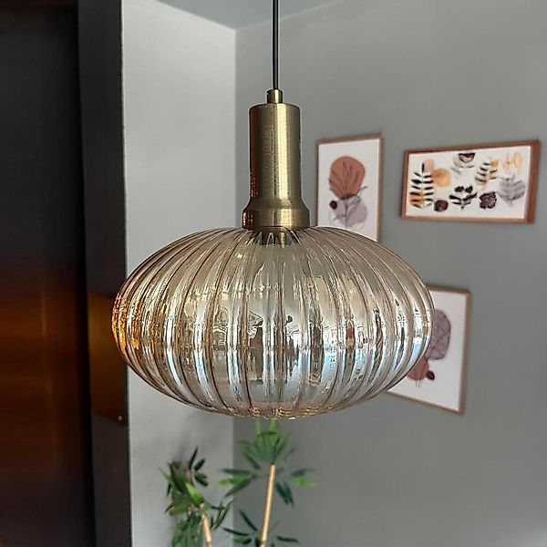 Bamyum Pendelleuchte Pendelleuchte Elegant Lanterne Glas, günstig online kaufen