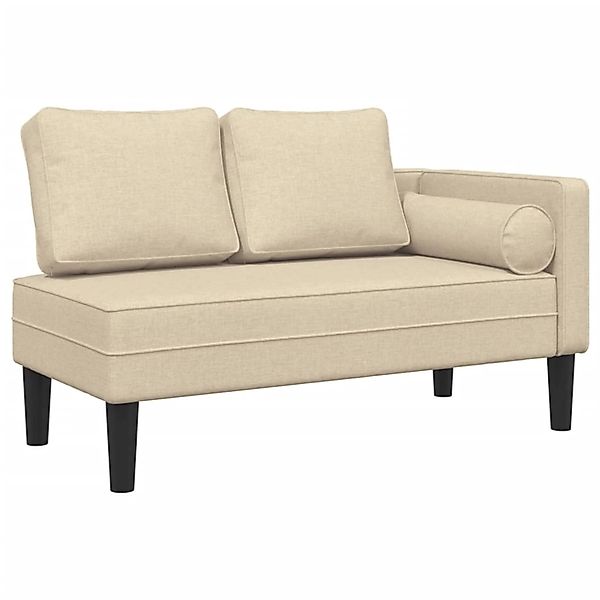 vidaXL Chaiselongue mit Kissen Creme Stoff günstig online kaufen