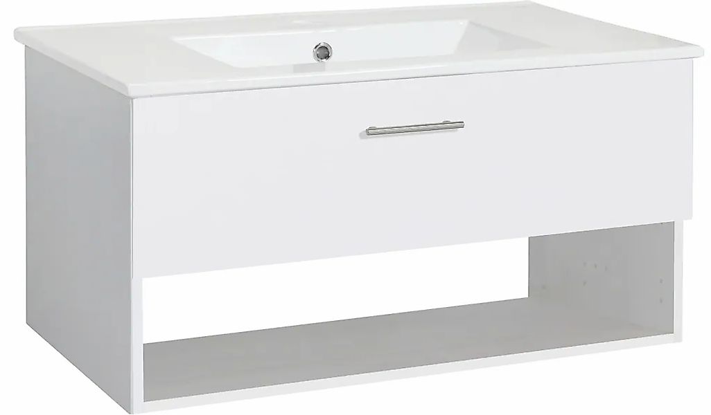 welltime Waschtisch "Trento Light mit Keramik-Auflagebecken", 1 Auzug und 1 günstig online kaufen