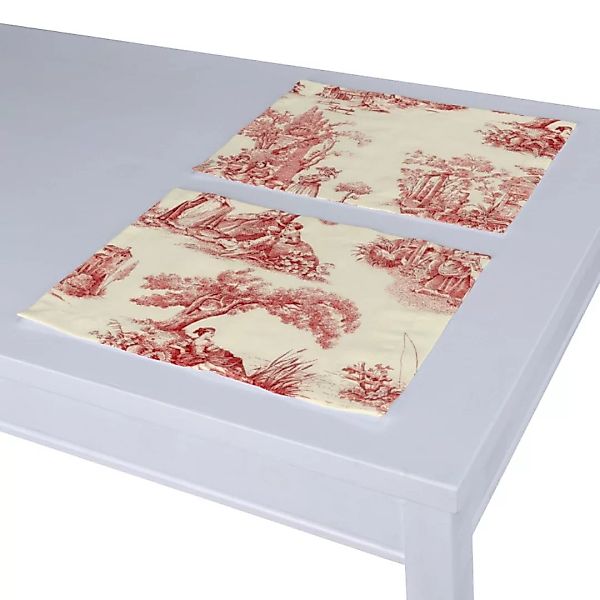 Tischset 2 Stck., creme- rot, 30 x 40 cm, Avinon (132-15) günstig online kaufen