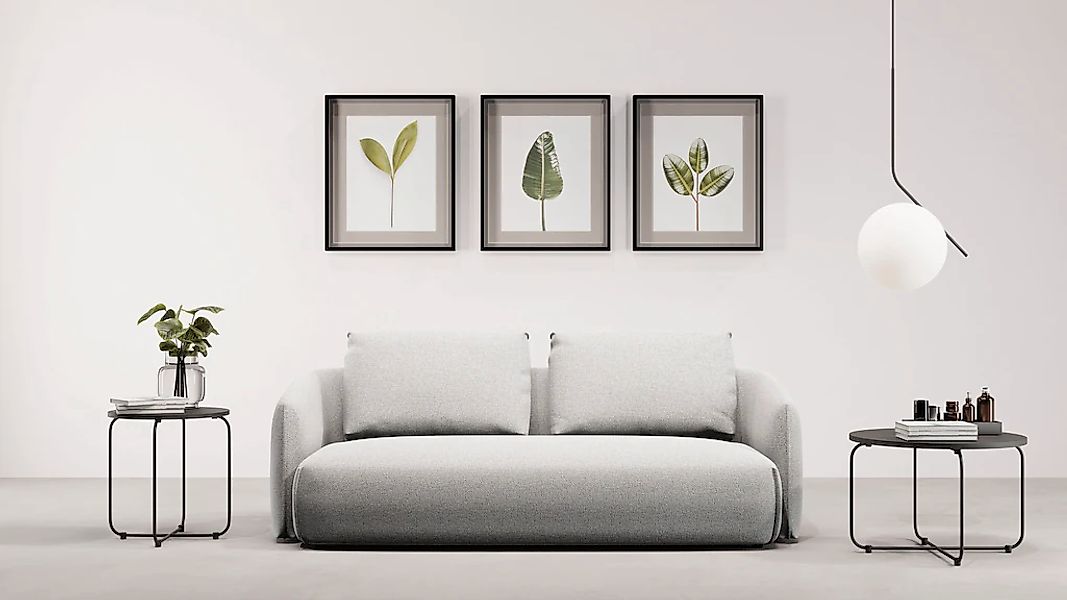 TRENDMANUFAKTUR 3-Sitzer "Shawn Designsofa, elegant geschwungen Armlehnen, günstig online kaufen