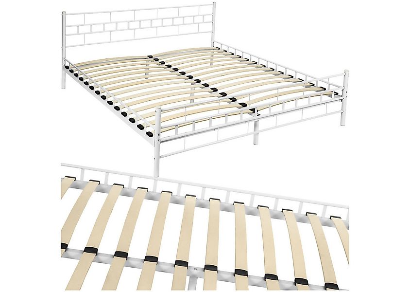 tectake Bettgestell Metallbett, robustes Stahlgestell günstig online kaufen