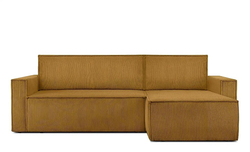 KONSIMO Ecksofa  Napi ¦ gelb ¦ Maße (cm): B: 246 H: 89 Polstermöbel > Sofas günstig online kaufen