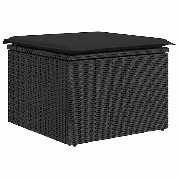 vidaXL Garten-Sofa-Set mit Kissen 8-Tlg Schwarz Poly Rattan 3347989 günstig online kaufen