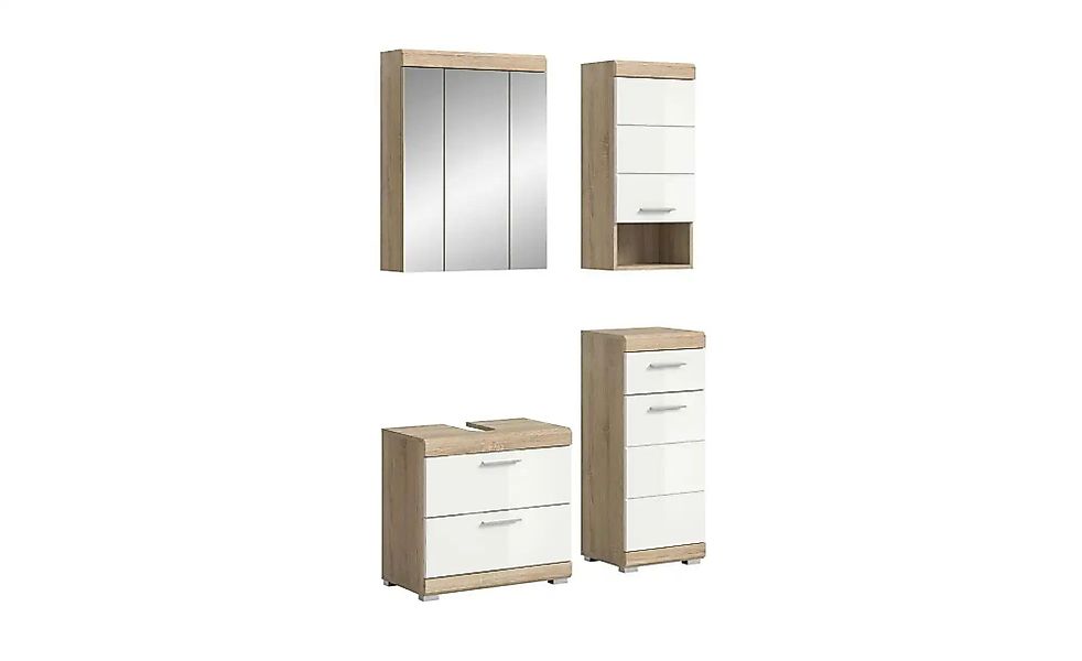 Badmöbel-Set SCHLOONSEE  4 teilig  bestehend aus: Waschbeckenunterschrank günstig online kaufen