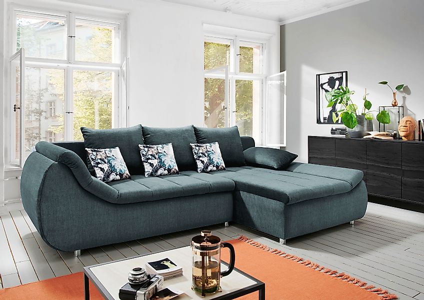 INOSIGN Ecksofa »Imola elegant und modern, aktuelle Steppung im Sitz, beque günstig online kaufen