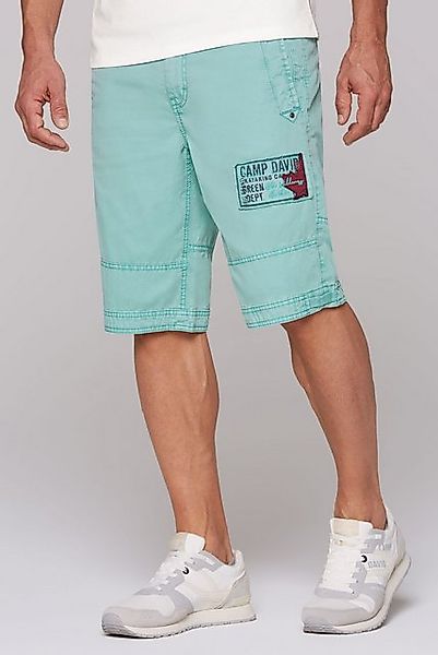 CAMP DAVID Bermudas mit großem Logo-Aufnäher günstig online kaufen