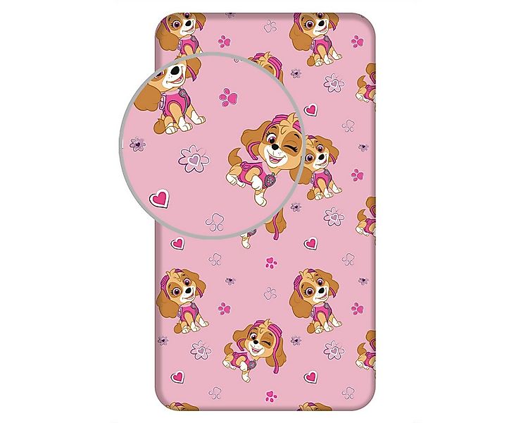 Jerry Fabrics Spannbettlaken Paw Patrol 100 % Baumwolle, für Matratzen 90×2 günstig online kaufen
