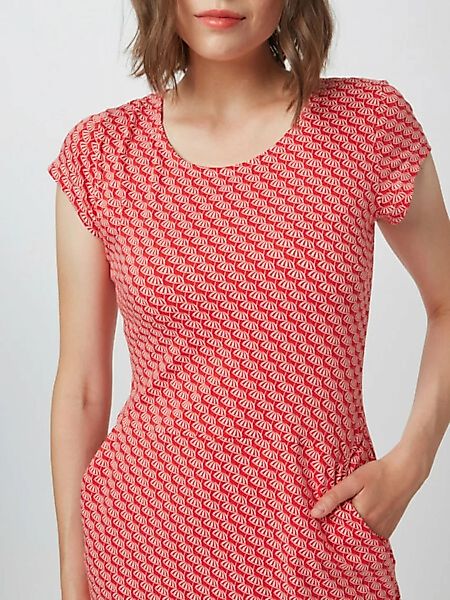 Jersey Kleid Sonnenschirme Rot Mit Taschen - Bio-baumwolle günstig online kaufen