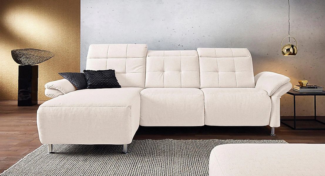 Home affaire Ecksofa "Manhattan L-Form" 2 Sitze mit elektrischer Relaxfunkt günstig online kaufen