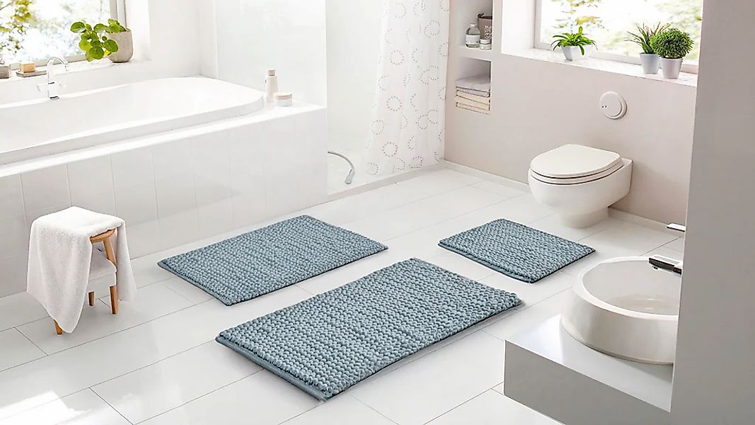 Linea Due Badematte "Punto Uno, Badvorleger, Badezimmer Teppich," Höhe 18 m günstig online kaufen