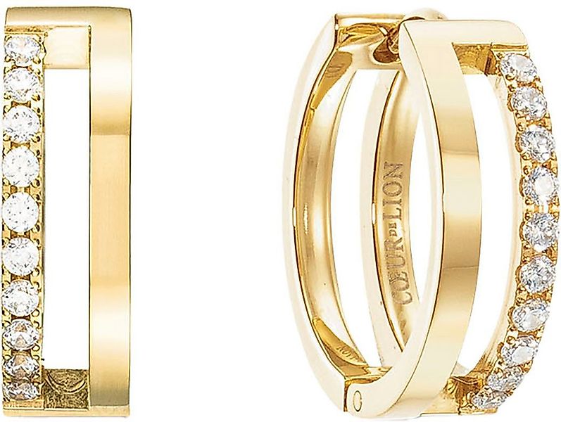 COEUR DE LION Paar Creolen Schmuck Geschenk Edelstahl Eternal Unity Würfelk günstig online kaufen