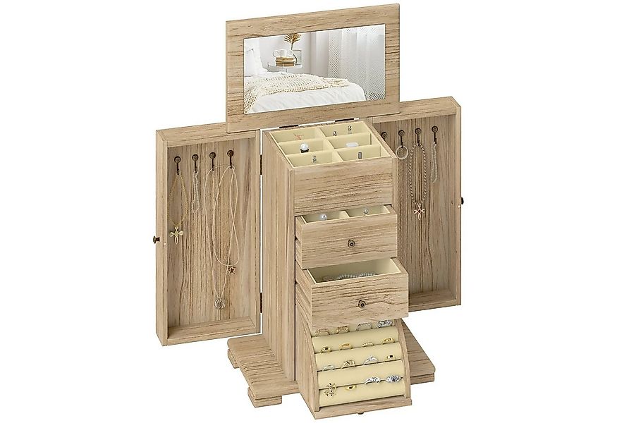 BlingBin Schmuckkasten Schmuckaufbewahrung, Holz Schmuckbox Organizers mit günstig online kaufen