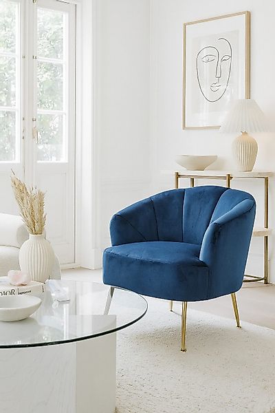 moebel-direkt-online Loungesessel Moderner Polstersessel mit goldfarben günstig online kaufen