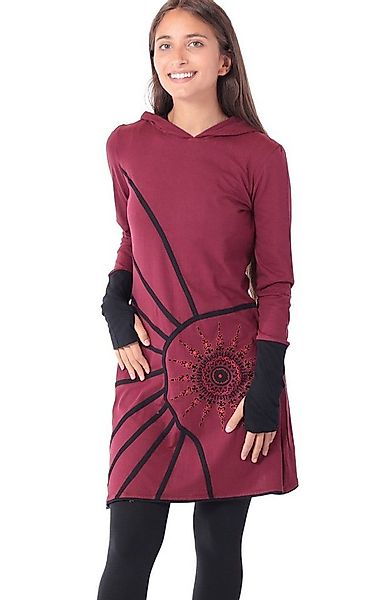 PUREWONDER Sweatkleid Alternatives Kapuzenkleid aus Baumwolle, Goa Kleid Nr günstig online kaufen