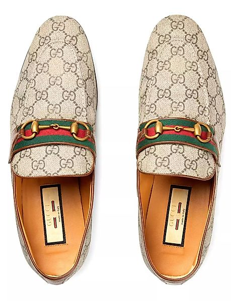 GUCCI Web Monogram Horsebit Paride Slippers günstig online kaufen