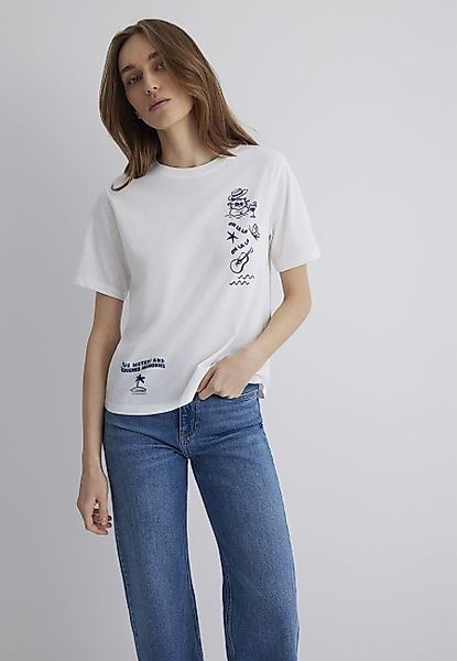 Mavi T-Shirt BEACH PRINTED T-SHIRT Katzen günstig online kaufen