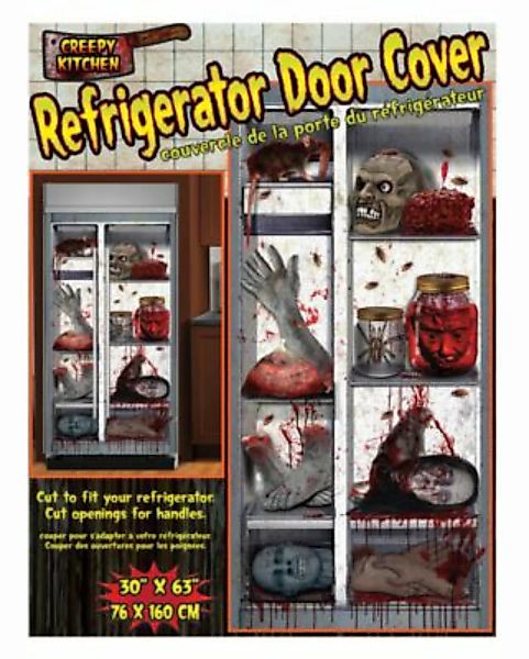 Unheimliche Halloween Kühlschrank Dekofolie Partydeko weiß günstig online kaufen