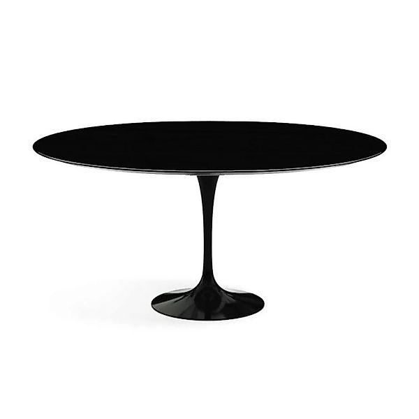 Knoll International - Saarinen Tisch Ø137cm - schwarz/Laminat Fenix/Gestell günstig online kaufen
