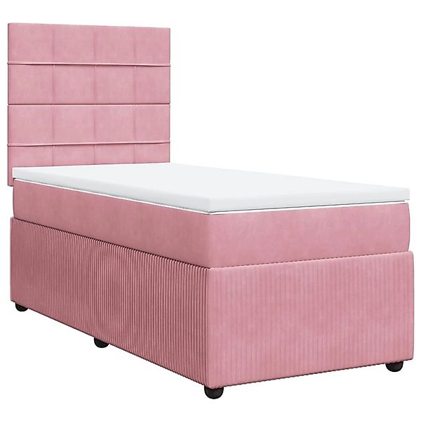 vidaXL Boxspringbett mit Matratze Rosa 80x200 cm Samt2098871 günstig online kaufen