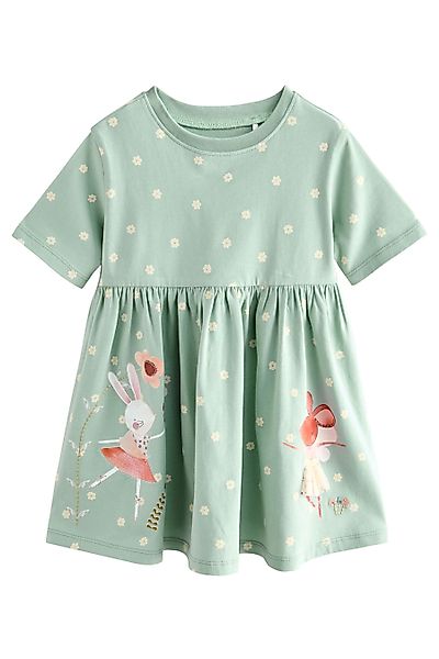 Next Jerseykleid Kurzärmeliges Jersey-Sommerkleid (1-tlg) günstig online kaufen