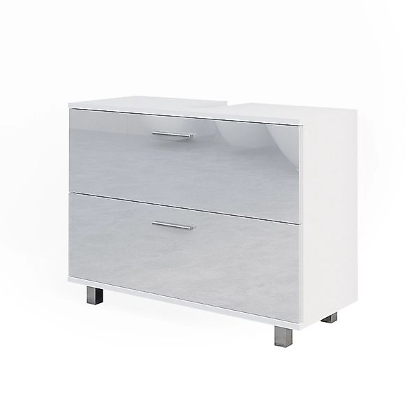 Vicco Waschbeckenunterschrank Ilias, Weiß Hochglanz, 80.2 x 60.8 cm (1-St) günstig online kaufen