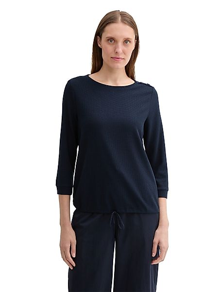 TOM TAILOR 3/4-Arm-Shirt mit Kordelzug am günstig online kaufen