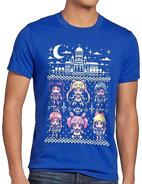 style3 T-Shirt Moon Pixel sailor moon crystal ugly xmas sweater weihnachtsp günstig online kaufen