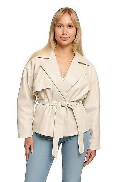 Worldclassca Trenchcoat Worldclassca TRENCHCOAT Crop Mantel Kunsleder mit G günstig online kaufen