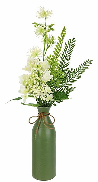 I.GE.A. Kunstblume "Arrangement Hortensie in Vase", Zaubernuss Farn Hochzei günstig online kaufen