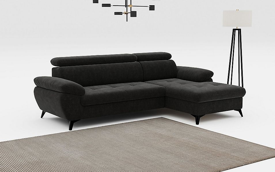 COTTA Ecksofa Hudson L-Form, mit Kopfteilverstellung, wahlweise mit Bettfun günstig online kaufen