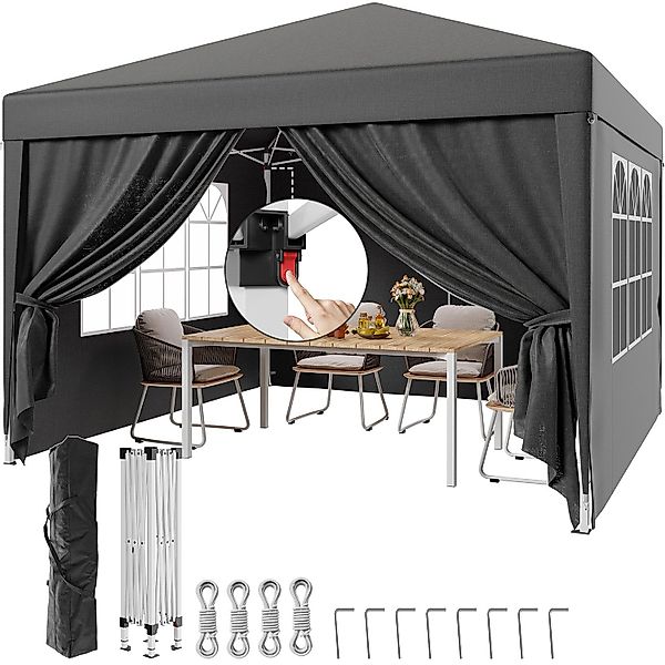 HOMALL Faltpavillon 3x3m Klappbare Partyzelt,Pop-up Gartenpavillon günstig online kaufen