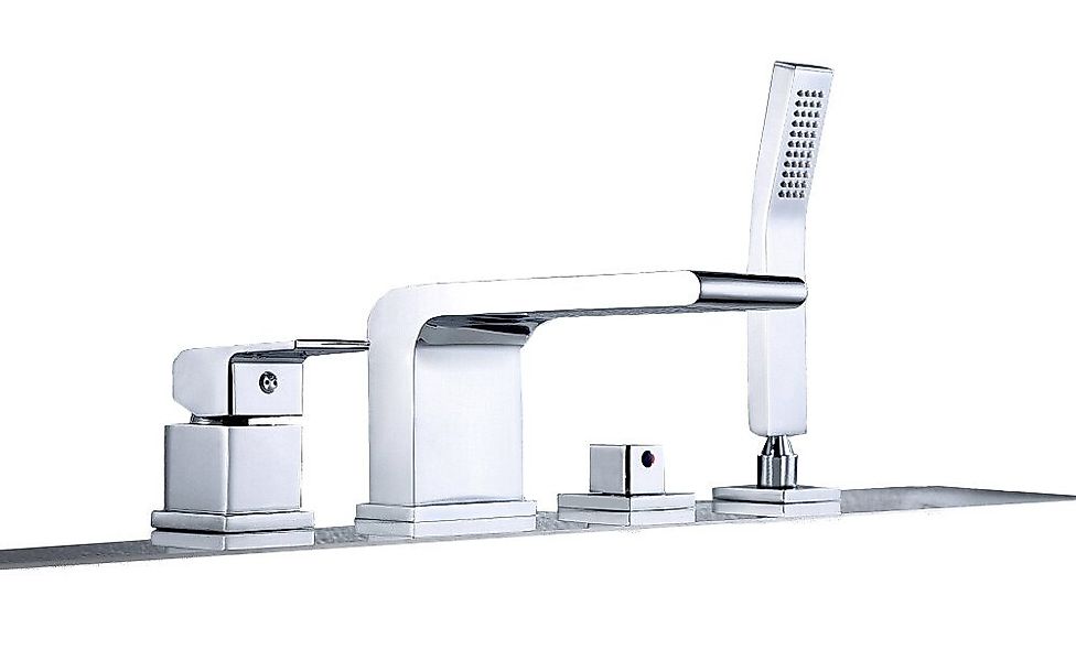 Bernstein Wannenarmatur 6080 Chrom 4-Loch Wannenrandarmatur Wasserfall inkl günstig online kaufen