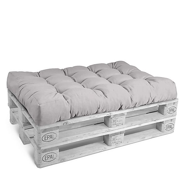 Beautissu ECO Style Palettenkissen Sitz 120x80x15cm Graphitgrau günstig online kaufen