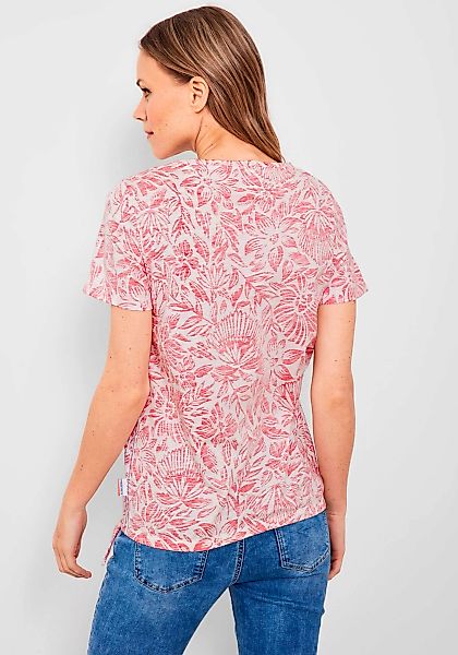 Cecil T-Shirt mit Alloverdruck und Statement günstig online kaufen