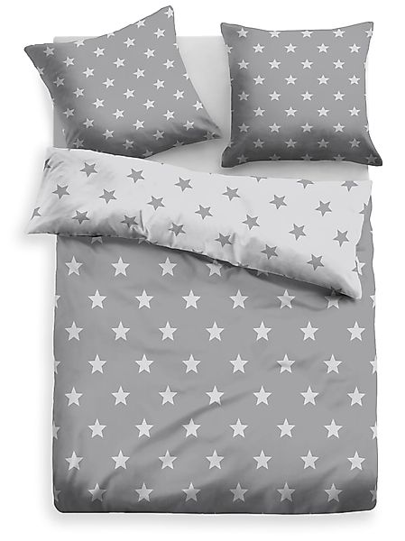 my home Wendebettwäsche STELLA, Biber, 2 günstig online kaufen