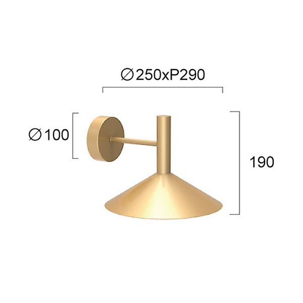 LED-Wandlampe Marsi, goldfarben, Ø 25 cm, Metall günstig online kaufen