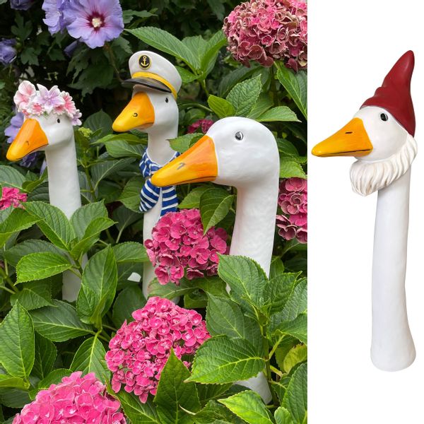 Online-Fuchs Gartenfigur Gänsehals Gartenstecker Gans - günstig online kaufen