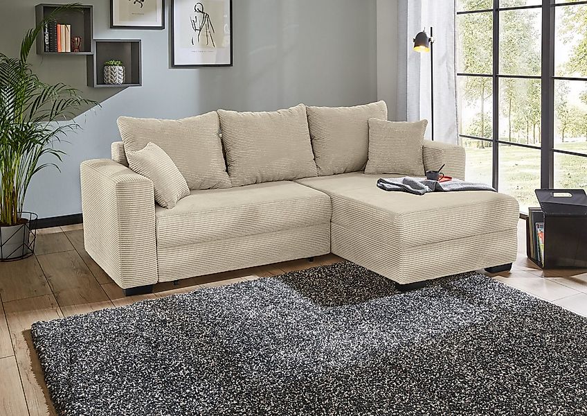 Jockenhöfer Gruppe Ecksofa "Elmau L-Form, B: 235 cm" mit Bettfunktion, Bett günstig online kaufen