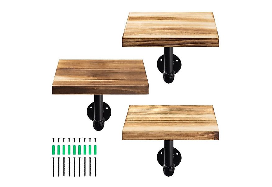 Navaris Wandregal Regal aus Holz und Metall - 3er Set Schweberegal Hängereg günstig online kaufen