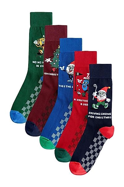 Next Basicsocken 5er-Pack Socken mit Weihnachtsmotiv (5-Paar) günstig online kaufen