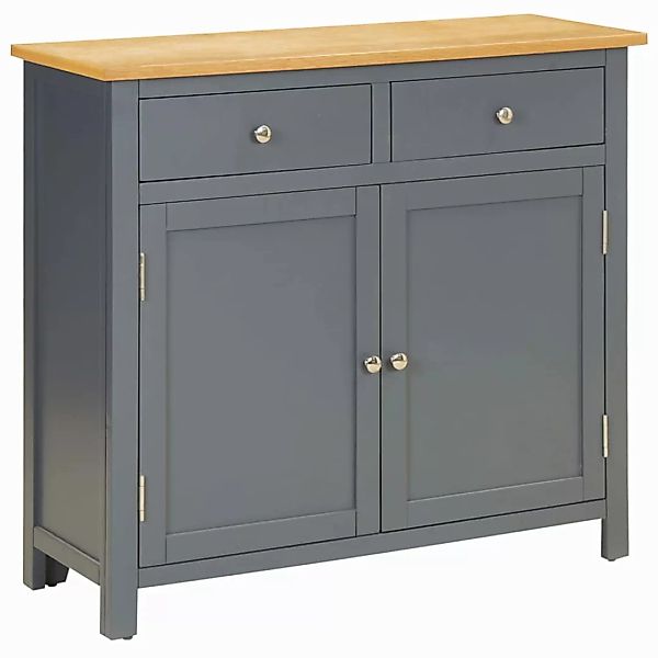 Sideboard 90x33,5x83 Cm Massivholz Eiche günstig online kaufen