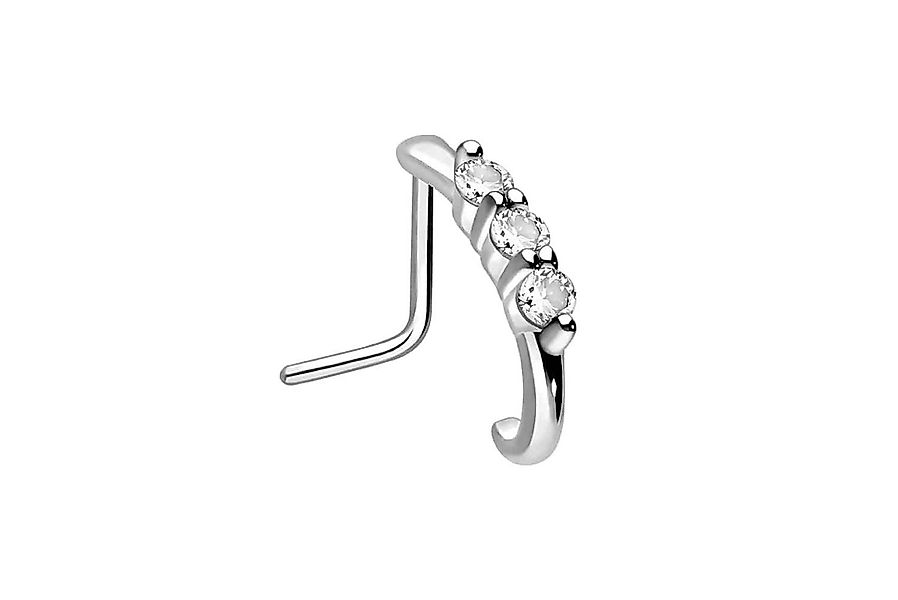 PIERCINGLINE Nasenpiercing Chirurgenstahl Nasenstecker 3 GROSSE KRISTALLE ( günstig online kaufen
