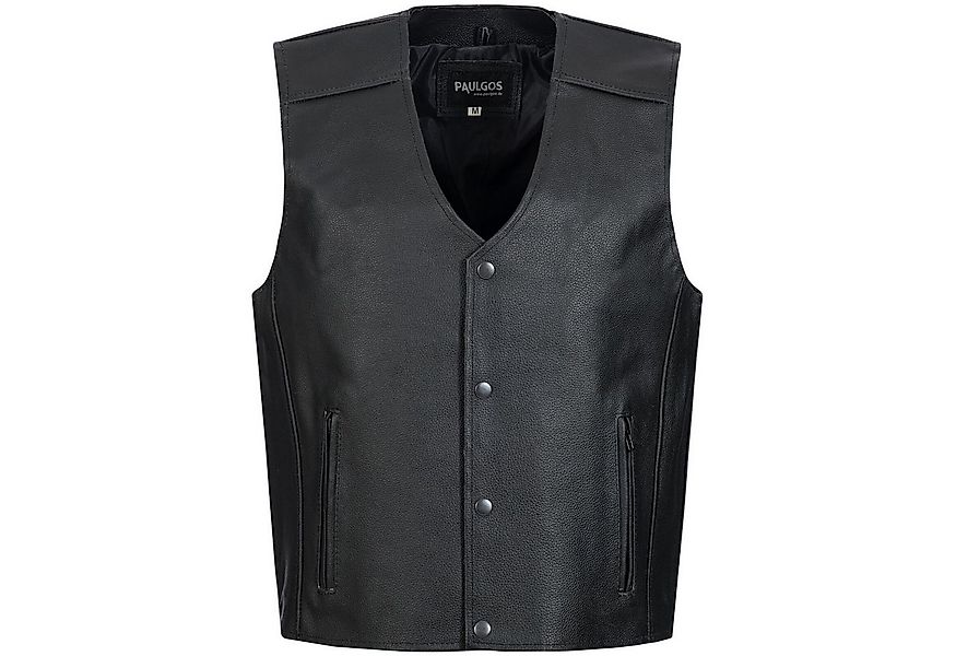 PAULGOS Motorradweste Lederweste Biker Kutte Clubweste Chopper Weste 100% E günstig online kaufen