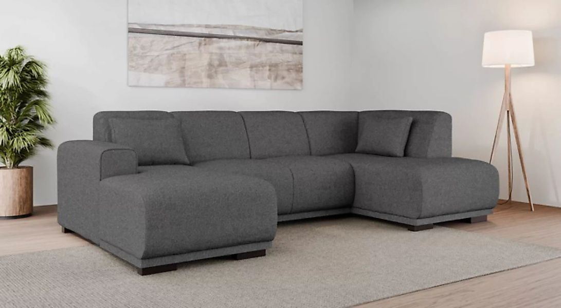 Home affaire Wohnlandschaft "BORNHOLM U-Form mit Recamiere rechts/links, B/ günstig online kaufen