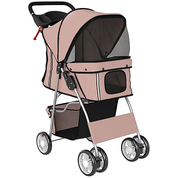 PawHut Hundewagen Hundebuggy Faltbar Katzenwagen bis 10kg mit Reflektorstre günstig online kaufen