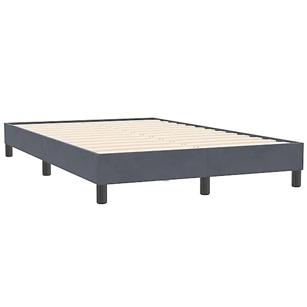 vidaXL Bettgestell Ohne Matratze Dunkelgrau 120x210 cm Samt 4101350 günstig online kaufen