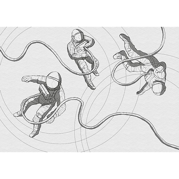 Komar Vliesfototapete Extraordinary Astronauts 400 cm x 280 cm günstig online kaufen