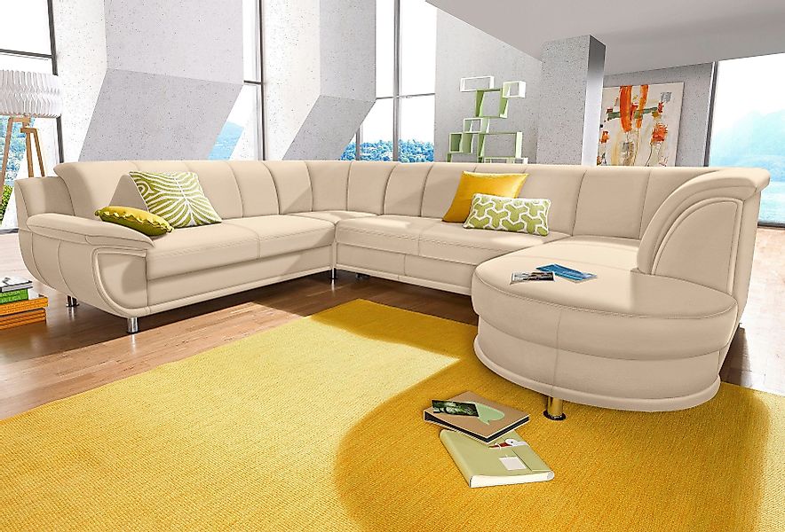 TRENDMANUFAKTUR Wohnlandschaft "Rondo, U-Form" inkl.Federkern, wahlweise mi günstig online kaufen