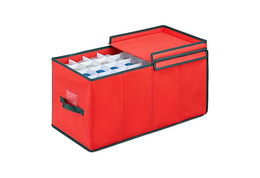 relaxdays Aufbewahrungsbox Weihnachtskugel Aufbewahrungsbox, L günstig online kaufen